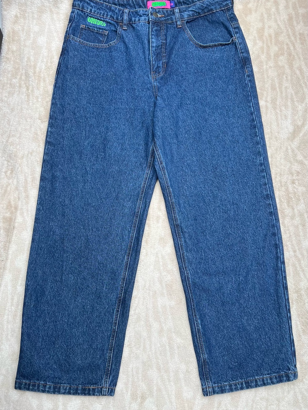Y2K Empyre 100% Cotton Women's Blue wash  Wide Leg Jeans size 12